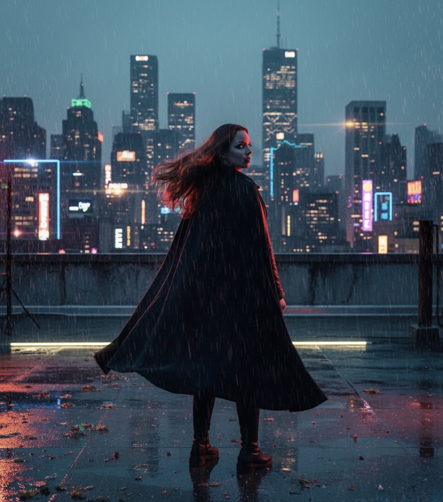 Kaelora on the rooftop